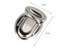 Innspiro Lot de 3 Fermoirs Tupi Ovales en Acier Nickel 34x25 mm