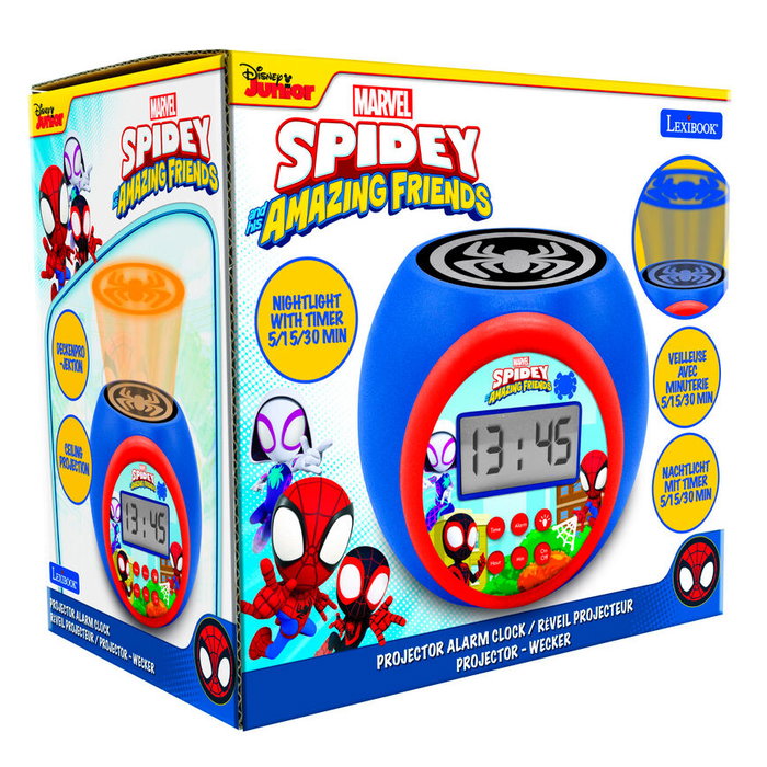Lexibook Réveil Projecteur Spidey and his amazing friends