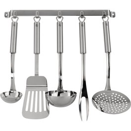 WMF Profi Plus Ensemble d'ustensiles 6 pièces en acier inoxydable argenté