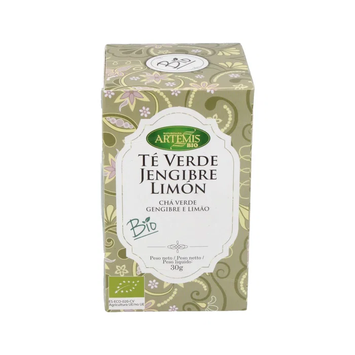 ARTEMIS BIO Thé Vert, Gingembre et Citron Bio (20 filtres)