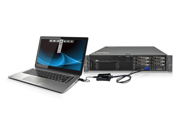 Aten CV211 Adaptateur chariot de sécurité console KVM USB pour ordinateur portable Aten CV211 Adaptateur chariot de sécurité console KVM USB pour ordinateur portable