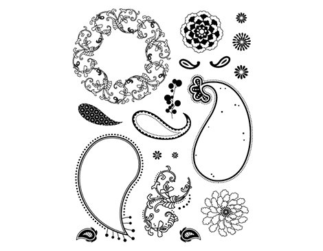 Innspiro Set de tampons acryliques Cachimir nº 2 14x18cm