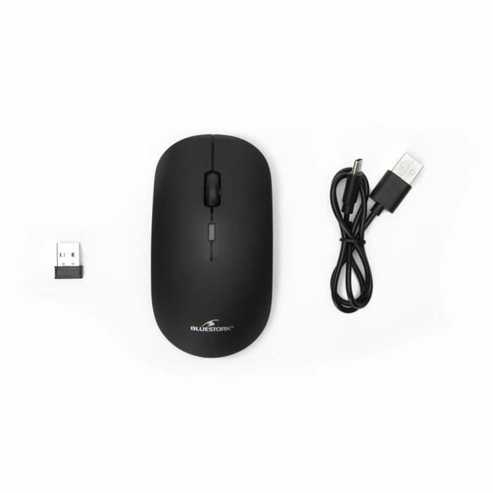 Bluestork OFFICE 100 Souris sans fil rechargeable Noir