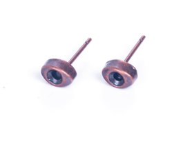 Innspiro Pendiente metálico para incrustar óvalo cobrizo envejecido Xilion 3mm