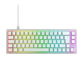 Cherry Clavier de jeu mécanique XTRFY K5V2 Compact - Format 65% - Blanc - Switches CHERRY MX2A Red - Personnalisable à chaud