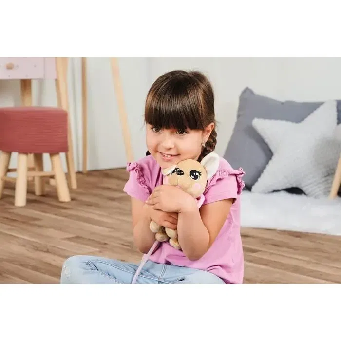 Simba Peluche Chihuahua Chi Chi Love Loomy - Peluche interactive filoguidée avec laisse lumineuse, 20 cm, avance et aboie - Piles incluses