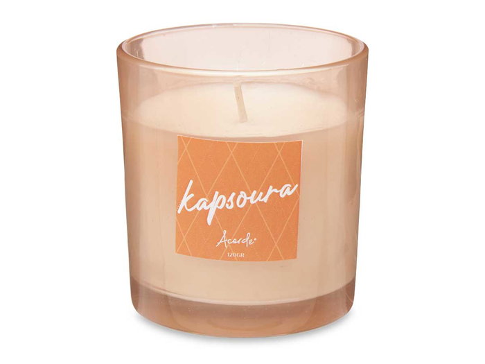 Acorde Bougie Verre Gingembre 120g Orange 7x8x7cm (Set de 12)
