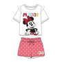 Cerdà - Ensemble 2 pièces Minnie Mouse en French Terry pour fille, coupe t-shirt et pantalon, taille 3 ans, couleur Corail