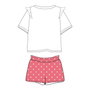 Cerdà - Ensemble 2 pièces Minnie Mouse en French Terry pour fille, coupe t-shirt et pantalon, taille 3 ans, couleur Corail