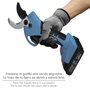 WOLFPACK LINEA PROFESIONAL Sécateur de taille à batterie 16,8V/2Ah avec 2 batteries et mallette