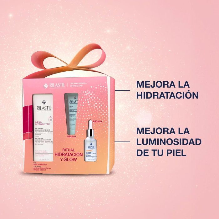 Rilastil Aqua Intense 72H - Rituel d'hydratation et d'éclat (3 pièces)