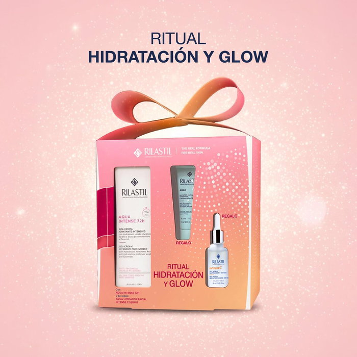 Rilastil Aqua Intense 72H - Rituel d'hydratation et d'éclat (3 pièces)