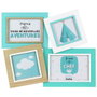 Home Deco Kids Cadre 4 Photos Turquoise et Blanc