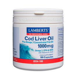 LAMBERTS Aceite de Hígado de Bacalao 1000 mg, 180 capsules