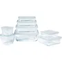 Pyrex Cook & Freeze Lot de 8 plats de conservation en verre rectangulaires, couvercles spéciaux congélation, -40°C à +350°C