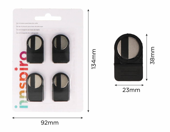 Innspiro Set de 4 aimants pour base de découpe