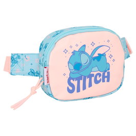 Ohana Riñonera Stitch Disney Sac banane avec bandoulière ajustable en PVC Compartiment à fermeture éclair 14 x 11 x 4 cm