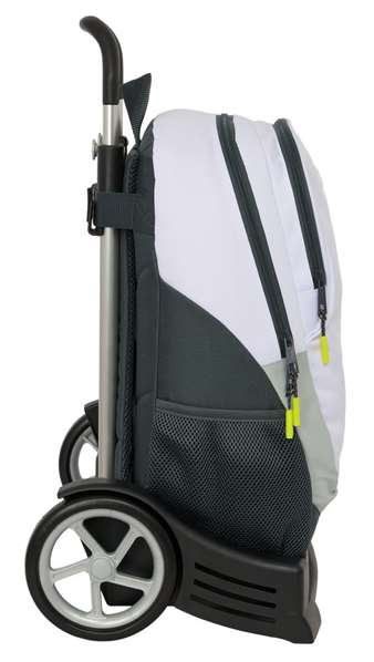 Safta Moch 665+Carro Evolution Real Madrid 25/26 - Sac à dos à roulettes pour enfant 32x44x16 cm