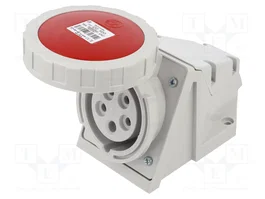 SEZ DK Connecteur alimentation AC triphasées 16A IP67 rouge