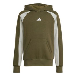 Sweat à capuche enfant Adidas Cb Fl Hd Vert foncé 13-14 Ans