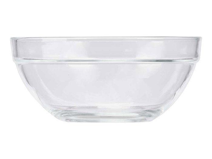 Vivalto Bol Apilable 20 cm en Verre Transparent 1.5 L Compatible Lave-Vaisselle et Congélateur (Set de 12)