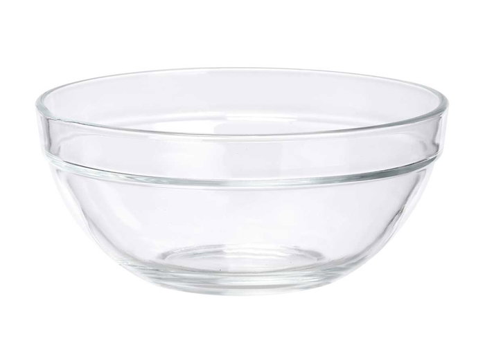 Vivalto Bol Apilable 20 cm en Verre Transparent 1.5 L Compatible Lave-Vaisselle et Congélateur (Set de 12)