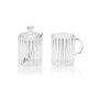 Andrea House Set sucrier et pot à lait en verre 200 ml avec cuillère inox
