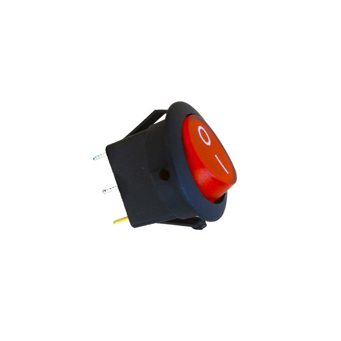 Edm Interrupteur rond encastrable 6,5A noir Edm Interrupteur rond encastrable 6,5A noir