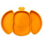 Frootimals Assiette en silicone anti-dérapante pour bébé avec 3 compartiments - Sans BPA - Modèle Orangiefly (27,5x19,3x3 cm)