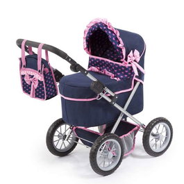 Reig - Coche muñecas Trendy, Poussette pour poupée bleu marine, 67 x 67 x 41 cm, A partir de 3 ans