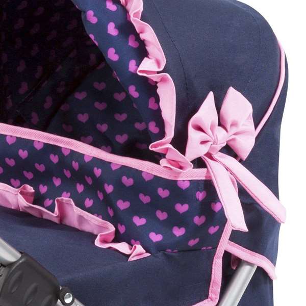 Reig - Coche muñecas Trendy, Poussette pour poupée bleu marine, 67 x 67 x 41 cm, A partir de 3 ans
