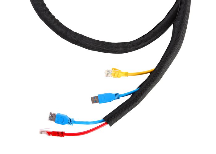 Vivolink Gaine de gestion de câbles flexible ø38mm noire