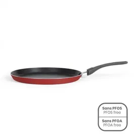 Livoo MEP149 Crêpière Premier Chef 26 cm antiadhésive sans PFOA/PFOS - Compatible induction et tous feux - Manche silicone résistant
