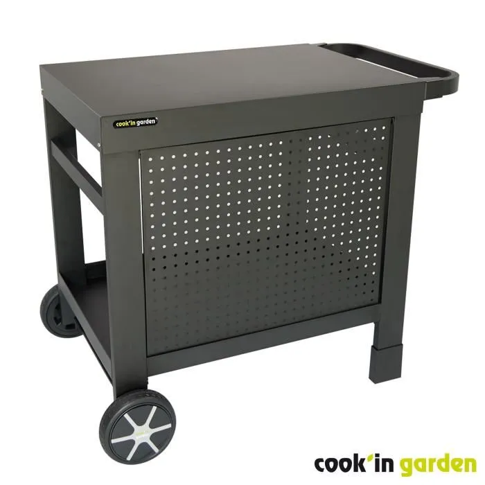 Cook'In Garden Desserte Reva 80, Desserte Roulante Métal 78x55 cm avec Plateau et Roues, Capacité de Charge 75 kg Cook'In Garden Desserte Reva 80, Desserte Roulante Métal 78x55 cm avec Plateau et Roues, Capacité de Charge 75 kg