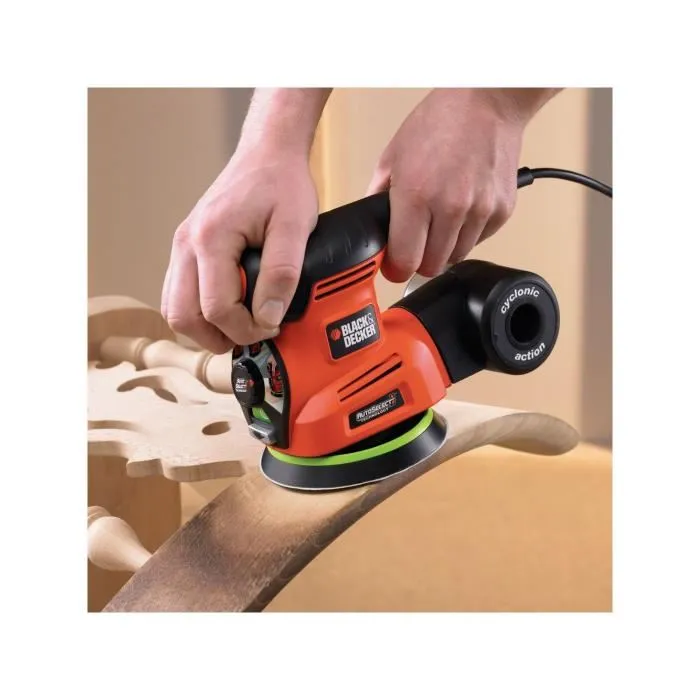 BLACK+DECKER Multiponceuse filaire 220W 4 en 1 KA280K-QS - Kit avec 3 adaptateurs, 17 abrasifs et coffret pour ponçage détaillé et finition