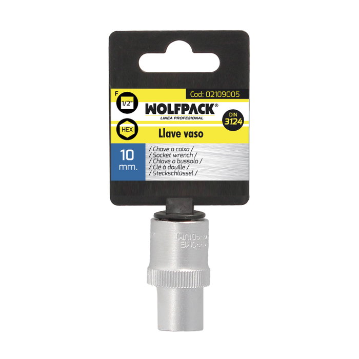 WOLFPACK LINEA PROFESIONAL Clé à douille hexagonale 1/2'' 10 mm