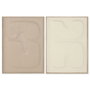 Home ESPRIT Toile Abstrait Scandinave Marron Beige 50 x 4,5 x 70 cm (2 Unités)