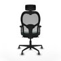 Piqueras y Crespo Chaise de Bureau avec Appui-tête Jorquera 2D036G2 Vert