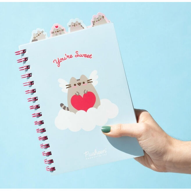 Pusheen Carnet A5 Purrfect Love à Couverture Souple avec Papier Ligné et 4 Intercalaires - ERIK