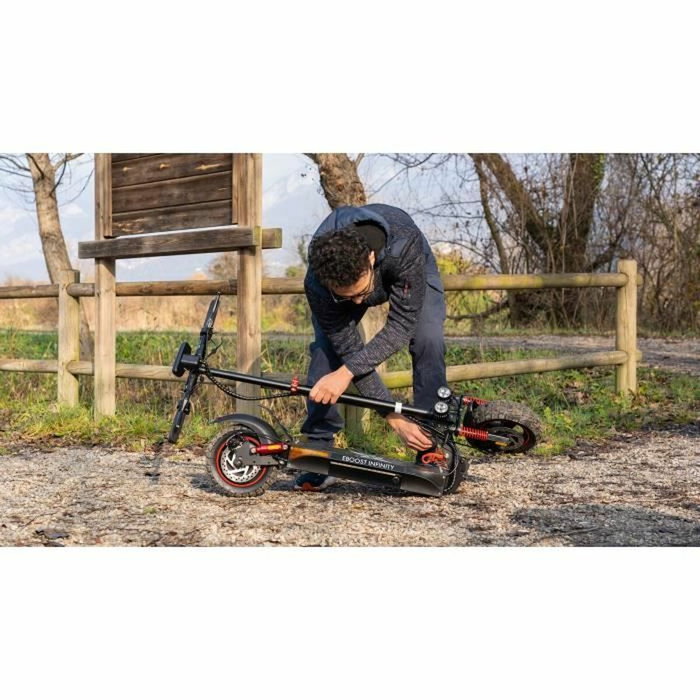 Ezway EBOOST INFINITY Trottinette électrique tout terrain pliable, 800W, 90km