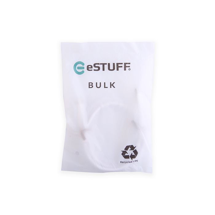 eSTUFF Câble USB-C vers USB-C INFINITE 1 m Blanc - Recyclé, Kevlar, 60W, 480 Mbps, Extra Durable et Flexible
