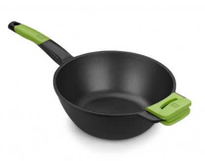 Bra Prior Wok 24 cm en aluminium moulé avec revêtement tricouche Bra Prior Wok 24 cm en aluminium moulé avec revêtement tricouche