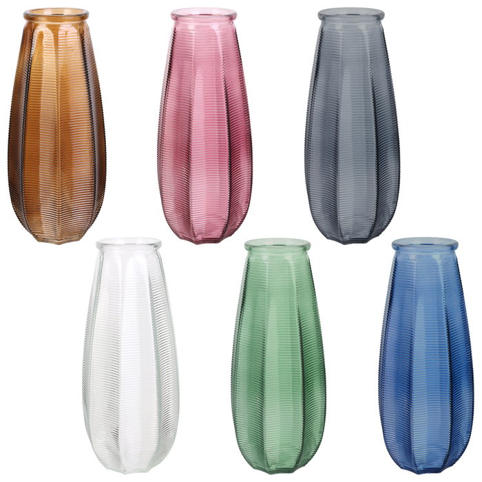 Home Deco Factory Vase Capella en Verre, 27,8 cm