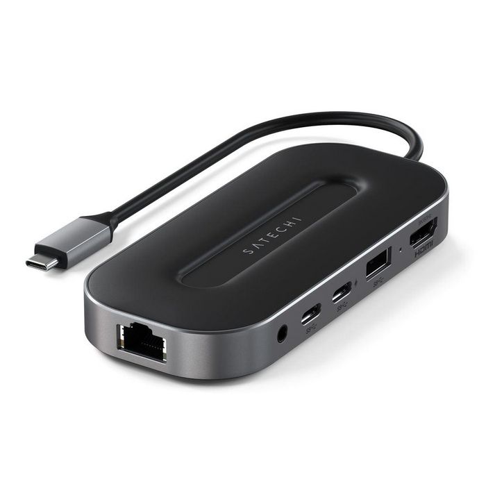 Satechi Adaptateur multiport USB4 avec Ethernet 2,5G, HDMI 8K, Gris/Noir Satechi Adaptateur multiport USB4 avec Ethernet 2,5G, HDMI 8K, Gris/Noir