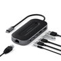 Satechi Adaptateur multiport USB4 avec Ethernet 2,5G, HDMI 8K, Gris/Noir