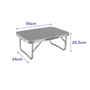 Marbueno Mesa Pliante Gris Camping et Plage 56x34x24,5 cm Aluminium MARBUENO SUMMER 10015G