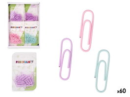 Pincello Clips 60 pièces Moyen Assortis Couleurs 8x13x2 cm (Set de 48)