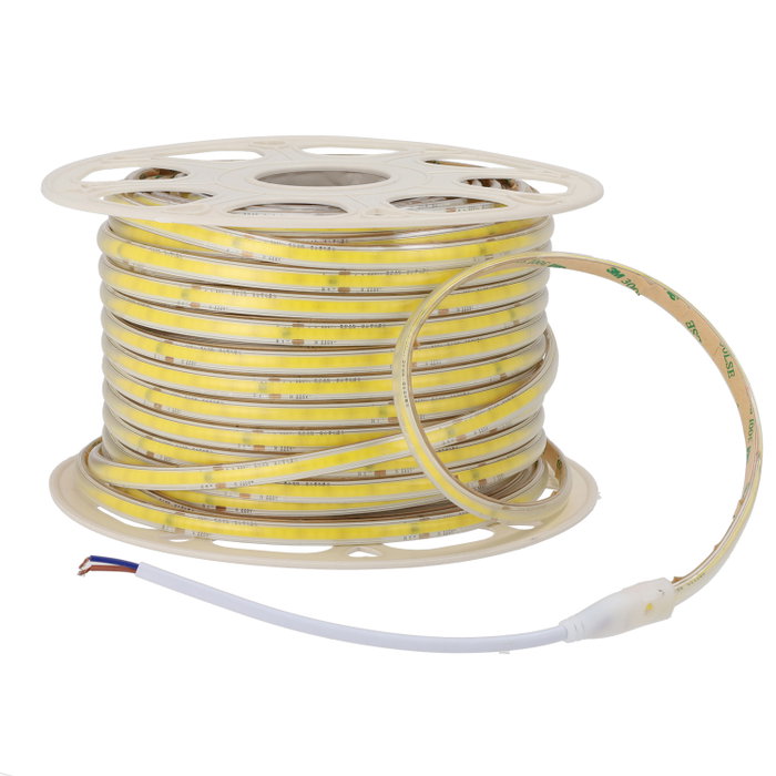 Ruban LED COB Autorectificada 220VAC 10W/m IP65 - 50 Mètres Blanco Cálido 3000K