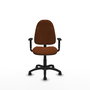 PIQUERAS Y CRESPO Chaise de bureau Algarra, similicuir marron, accoudoirs 1D