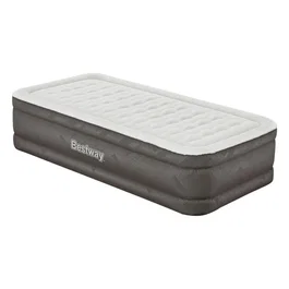 Bestway Matelas gonflable 2 places avec pompe électrique intégrée - Surface Snugable Top, matériau Fortech résistant, charge max 350 kg, 191 x 97 x 46 cm